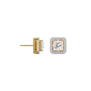 Glossy 2.33 TCW CT Carat Brilliant Round Diamond Halo Earrings Fine Platinum IGI Certified for Party Women's Gift CVD
