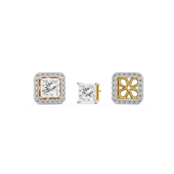 Glossy 2.33 TCW CT Carat Brilliant Round Diamond Halo Earrings Fine Platinum IGI Certified for Party Women's Gift CVD