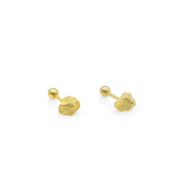 Chris April in Stock Fine Jewelry Sterling Silver 14k Gold Plated Custom Vermeil rocky Screw Clasp Stud Earrings