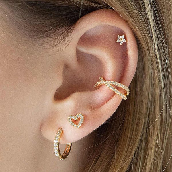 Dropshipping 925 Silver Jewelry Wholesale 925 Sterling Silver Minimalist Small Zircon Stud Earrings Gold Plated Earrings Women