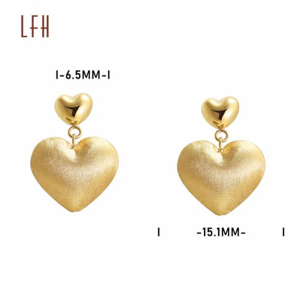 Wholesale Fine Jewelry 18K Heart Shape Earrings AU750 Pure 18K Real Gold Pawnable Heart Earring Jewelry Gold 18k Real Gold