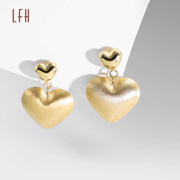 Wholesale Fine Jewelry 18K Heart Shape Earrings AU750 Pure 18K Real Gold Pawnable Heart Earring Jewelry Gold 18k Real Gold