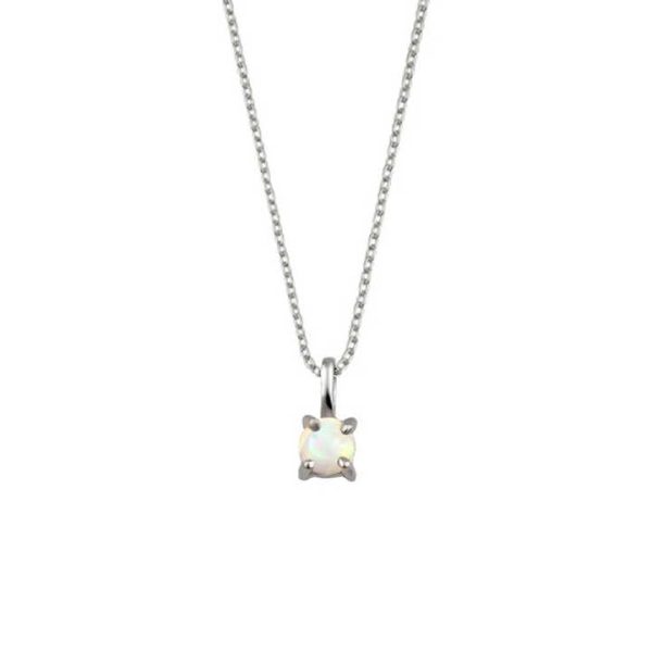 Fine Silver 925 Necklace for Women Fashion Gold Plated with SYn. Little Opal Charm Butterfly Shape Chain Jewelry