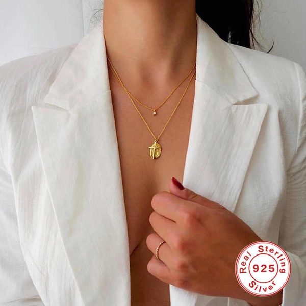 Fine Silver 925 Necklace for Women Fashion Gold Plated with SYn. Little Opal Charm Butterfly Shape Chain Jewelry