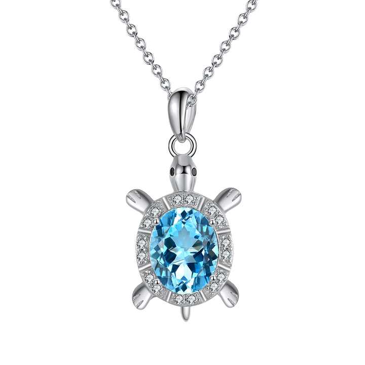 SSWN23 Fashion Jewelry Necklaces Animal Necklace Sterling Silver 925 Jewelry Turtle Crystal Pendant Necklaces