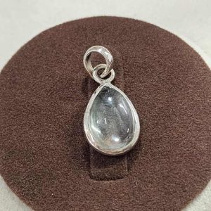 Emerald Cut Crystal 925 Sterling Silver Handmade Pendant - Trendy Fine Jewelry Charm for Parties