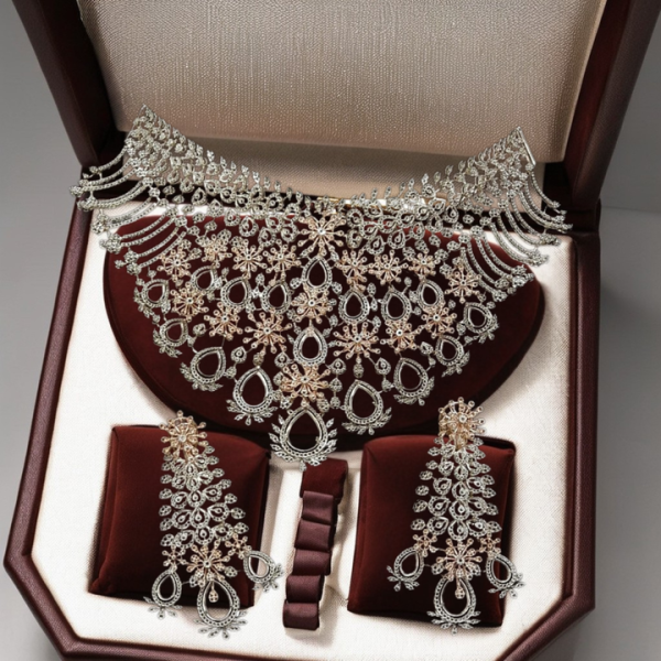Diamond Necklace Set Mountings for Studding and Choker Design