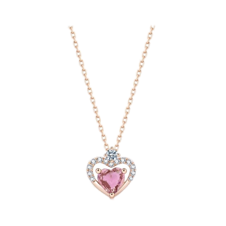 Natural Sapphire Necklace with Heart Shape Sapphire Pendant Exquisite Handmade Women's Necklace