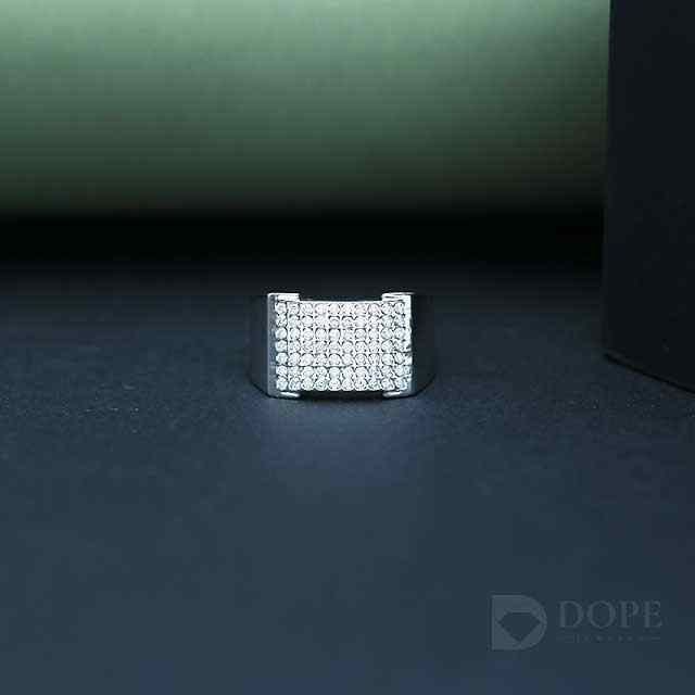 Men Simpler Diamond Ring for Men or in a Line of Smaller Diamonds for a Minimalist yet profound Design 18KT FINE GOLD