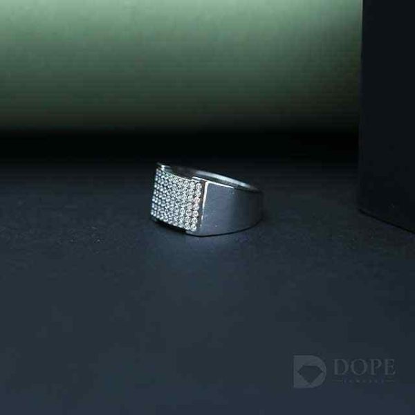 Men Simpler Diamond Ring for Men or in a Line of Smaller Diamonds for a Minimalist yet profound Design 18KT FINE GOLD