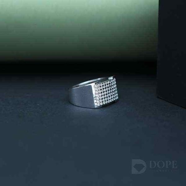 Men Simpler Diamond Ring for Men or in a Line of Smaller Diamonds for a Minimalist yet profound Design 18KT FINE GOLD