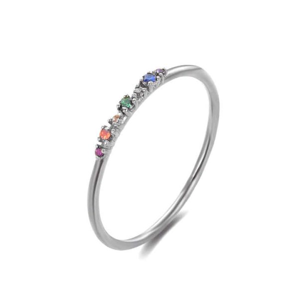 Classic Design 925 Sterling Silver Unisex Wedding Fine Jewelry Rings Fashion White Zircon Diamond 14K IGI Anniversary Daily