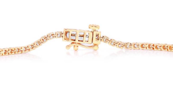Enthralling 3.00Ct Moissanite Charm Round Moissanite Tennis Bracelet in 14K Gold Wholesale OEM