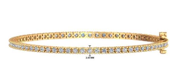 Enthralling 3.00Ct Moissanite Charm Round Moissanite Tennis Bracelet in 14K Gold Wholesale OEM