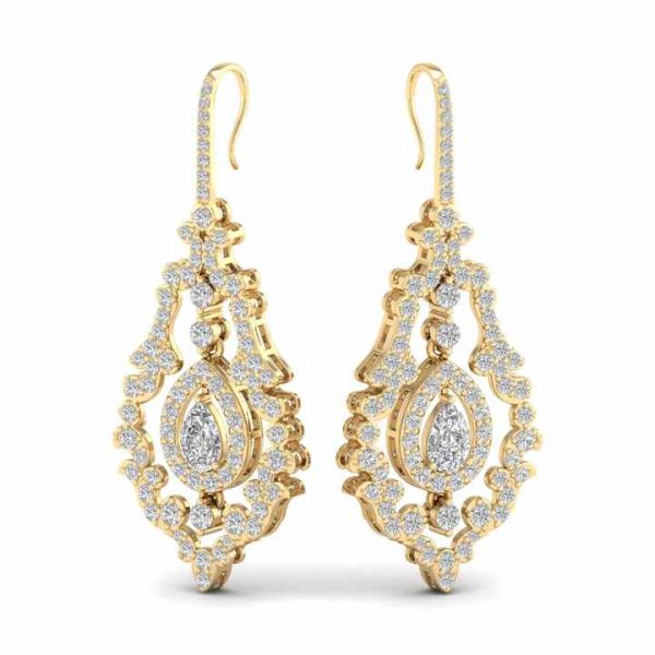 Exquisite 10K 14K 18K Gold Moissanite Wire Earrings Sterling Silver 925 Dangle Drop Wholesale Jewelry for Women