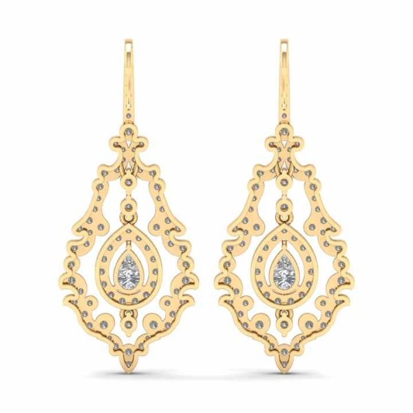 Exquisite 10K 14K 18K Gold Moissanite Wire Earrings Sterling Silver 925 Dangle Drop Wholesale Jewelry for Women
