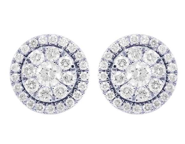 New S925 Sterling Silver VVS Clarity round Moissanite Diamond Stud Earrings Hiphop Jewelry