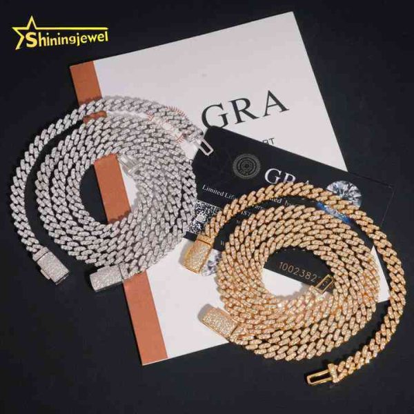 RTS 6mm 1 Row Stone 925 Sterling Silver Hip Hop Jewelry Men Necklaces Bracelets Diamond Iced Out Moissanite Cuban Link Chain