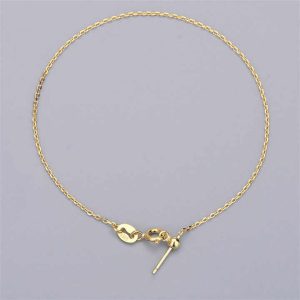 S925 Sterling Silver Universal Wear Beads Bracelet Box Chain Pearl DIY Accessories Adjustable Pearl Cross Chain