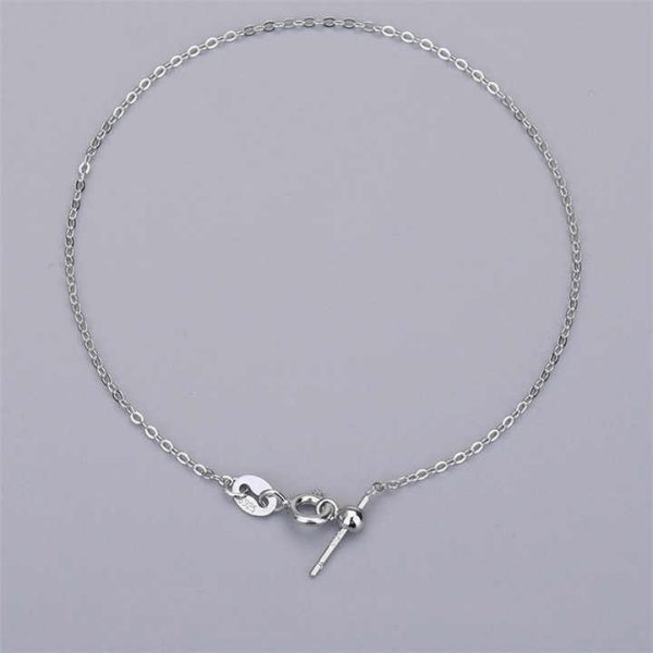 S925 Sterling Silver Universal Wear Beads Bracelet Box Chain Pearl DIY Accessories Adjustable Pearl Cross Chain