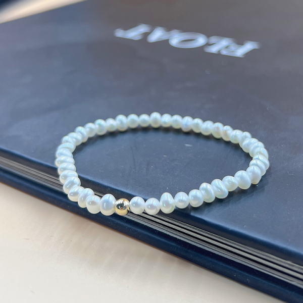 Hot Sale High Quality 14k Gold Filled Beaded Freshwater Pearl Bracelet Fashion Jewelry for Women