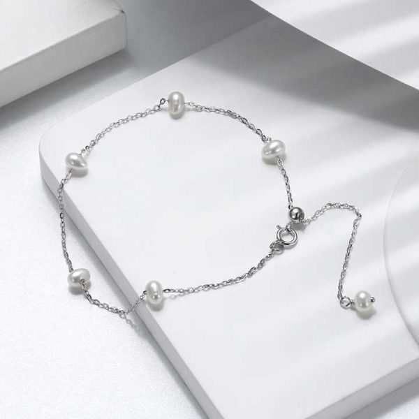 BGPB08 925 Sterling Silver 14K Gold Adjustable Bracelet Cultured Irregular Freshwater Pearl Bracelet for Women