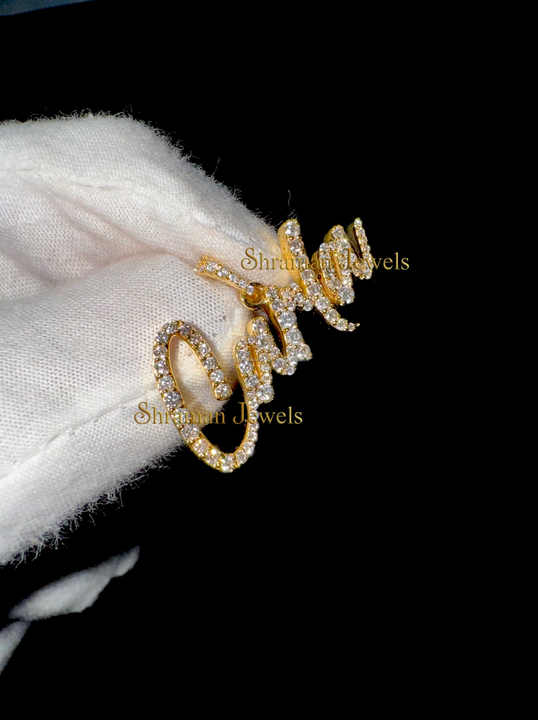 Exclusive Range of 1.58 CTS 10K Solid Gold Unisex Custom Iced Out Name Natural Real Diamond Charm Pendant for Anniversary Gift