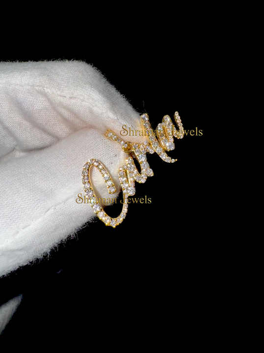 Exclusive Range of 1.58 CTS 10K Solid Gold Unisex Custom Iced Out Name Natural Real Diamond Charm Pendant for Anniversary Gift