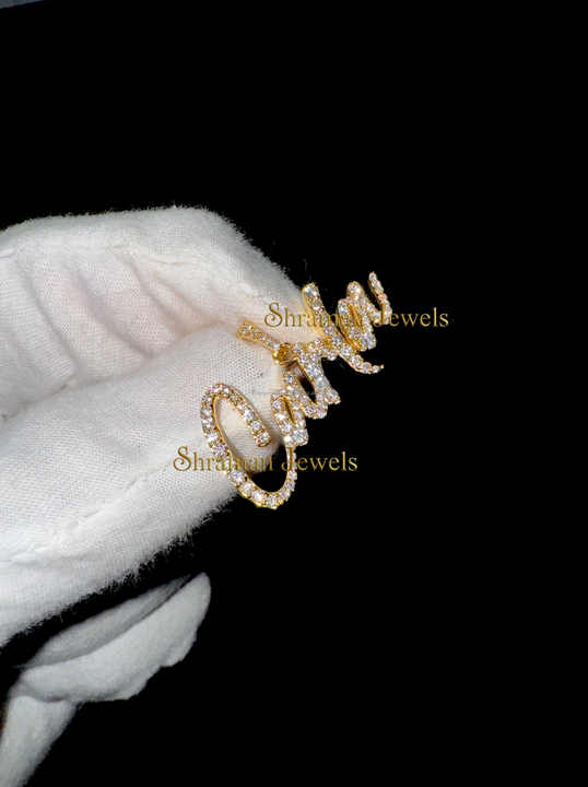 Exclusive Range of 1.58 CTS 10K Solid Gold Unisex Custom Iced Out Name Natural Real Diamond Charm Pendant for Anniversary Gift