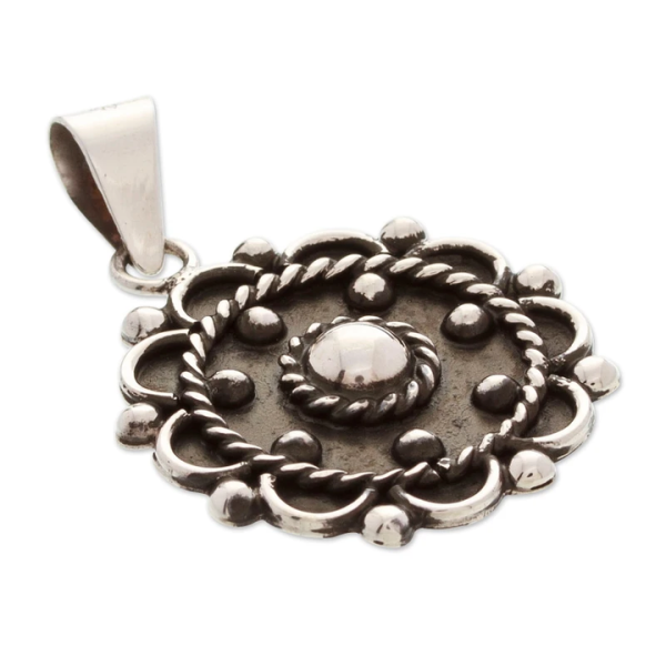Oxidized Floral Pendant 925 Sterling Silver Fine Pendants & Charms Factory Price Jewelry Wholesale Gift Idea for Everyone