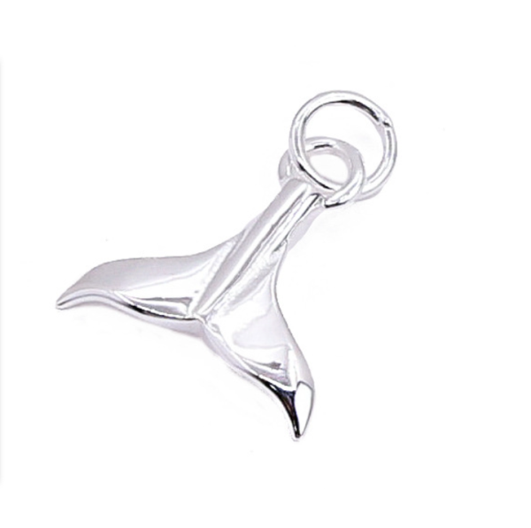 Solid 925 Sterling Silver Small Fine Jewelry Whale Tail Pendant Custom Wholesale