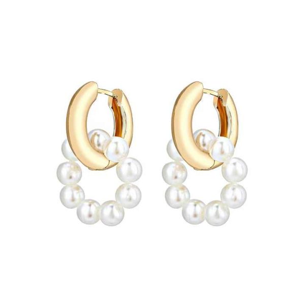 New Arrival Baroque Freshwater Pearl Beaded Earrings Popular Brass Unmatched Findings Jewelry Earring for Women