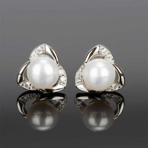 Romantic Mabe Pearl 925 Sterling Silver Pendant Earrings with AAA Zirconia for Wedding Engagement Gifts