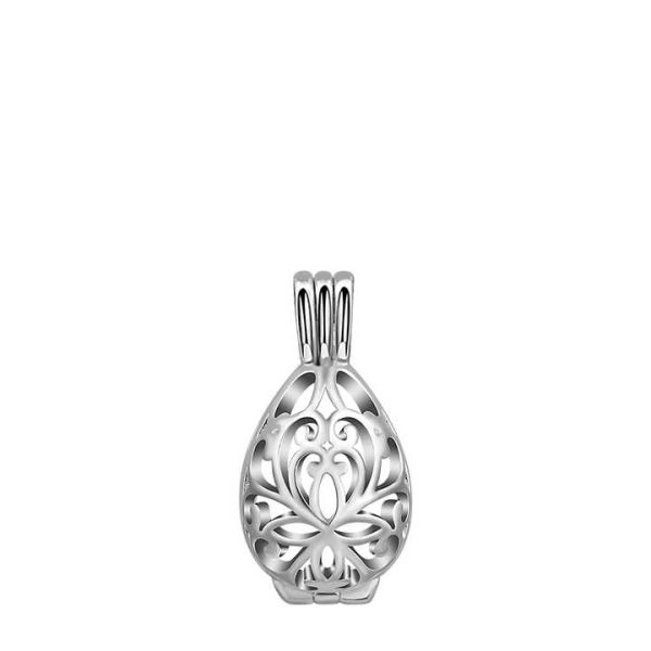 925 Sterling Silver Plated Copper Freshwater Oyster Pearl Cage Jewelry Pendant