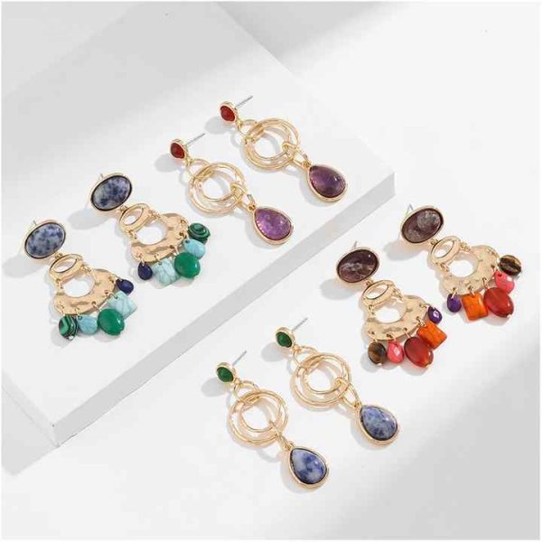 Vintage Luxury Zinc Alloy Fine Stud Earrings with Large Tassel Dainty Sterling Ear Clip Accessories Zircon Magnet Rings