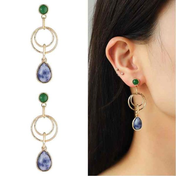 Vintage Luxury Zinc Alloy Fine Stud Earrings with Large Tassel Dainty Sterling Ear Clip Accessories Zircon Magnet Rings